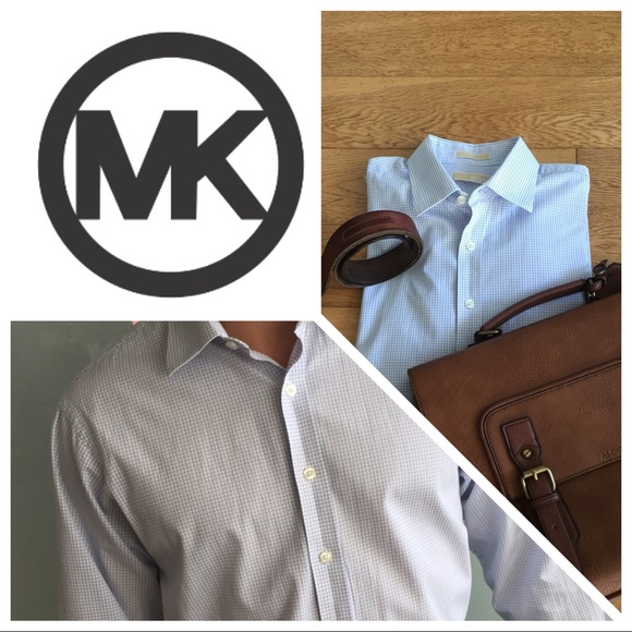 Micheal Kors Windowpane Dress Shirt - Picture 1 of 7